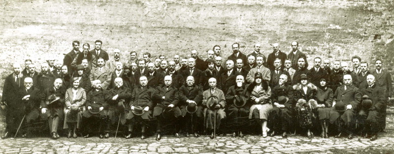 Image - Members and board of the Shevchenko Scientific Society (NTSh) in Lviv in 1932.